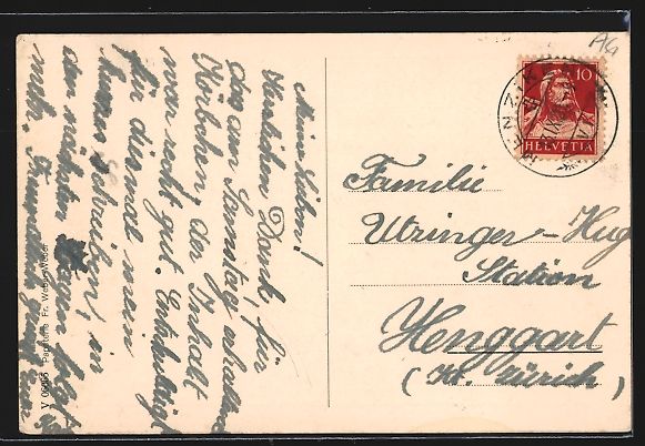 Cartoline postali: Menziken, Schulhaus mit Strassenpartie – Usato da Berlin venduto da bartko-reher 1