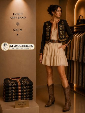 Abby Band Bestickte Jacke – Gr. M – Boho / Ethno Style