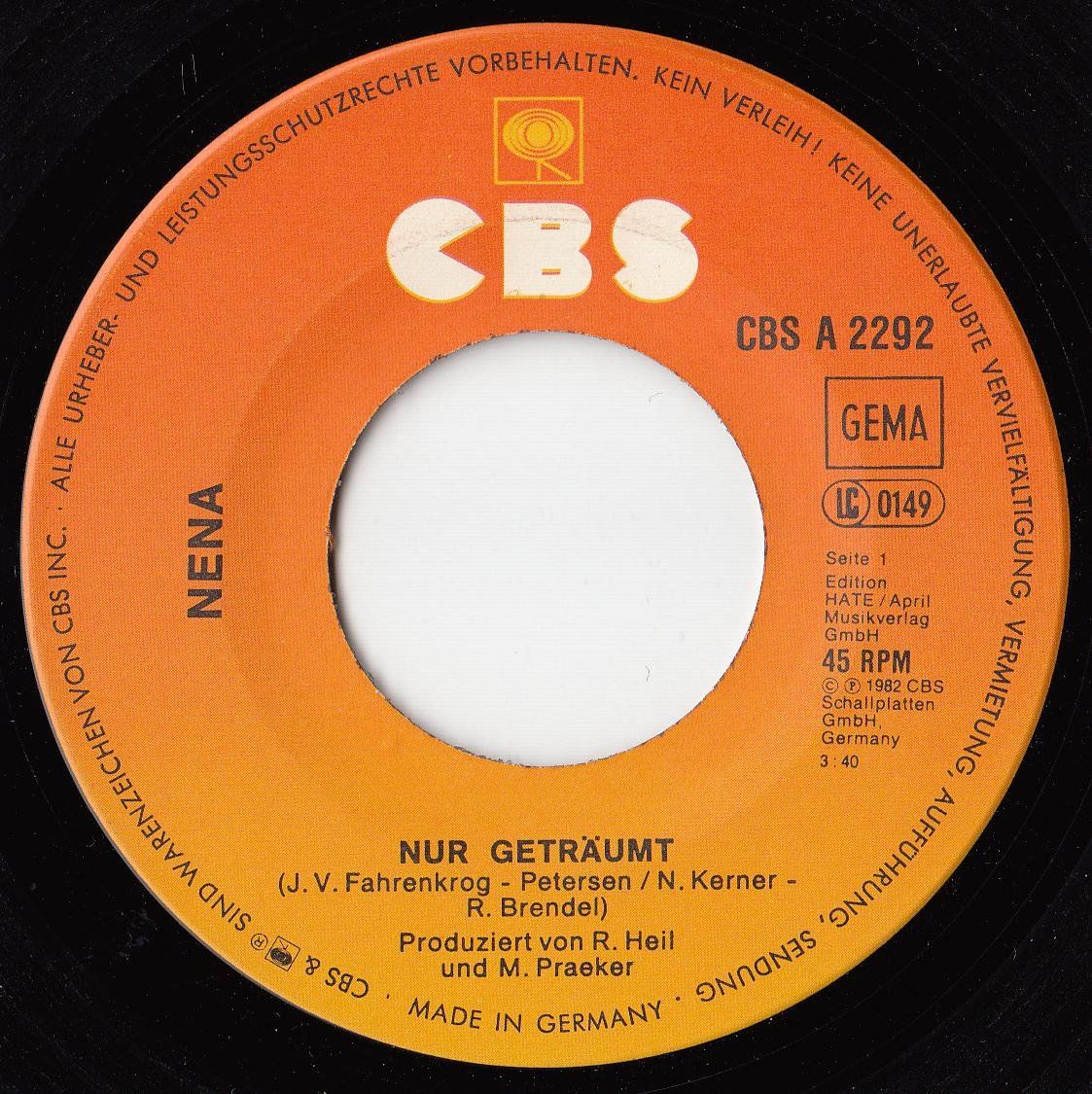 Schallplatten: Nena Vinyl Single von 1982 – Gebraucht aus Volketswil von Abcrecords 2