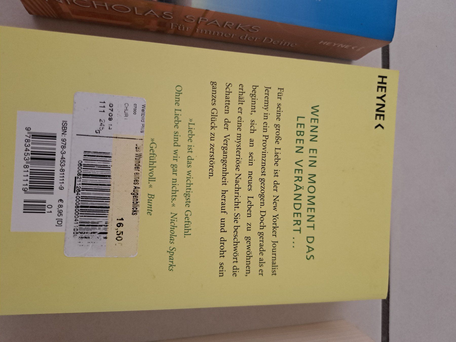 Libri: 3 Nicholas Sparks Romane – Usato da Buochs venduto da Ricola95 2