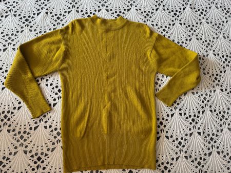 Senfgelber Strick-Pulli Rollkragen Gr S Frühling Herbst