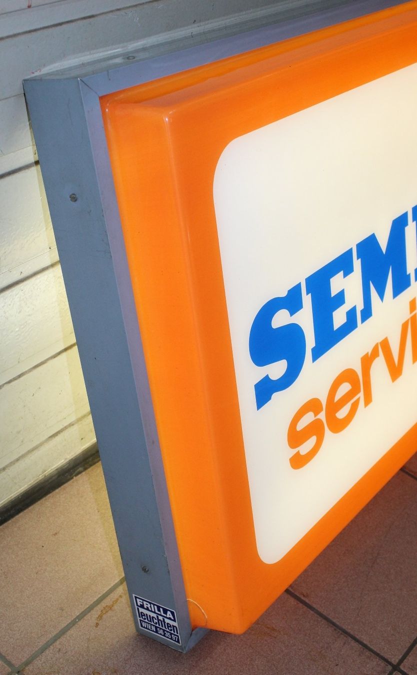 Insegne: Semperit Pneu Service Leuchtreklame 80s – Usato da Lüchingen venduto da Aw67 3