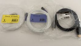 3er Kabel-Set Swisscom Ethernet / Internet / DP-HDMI - OVP