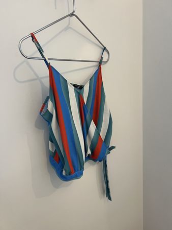 Top d'été rayé coloré, taille XL