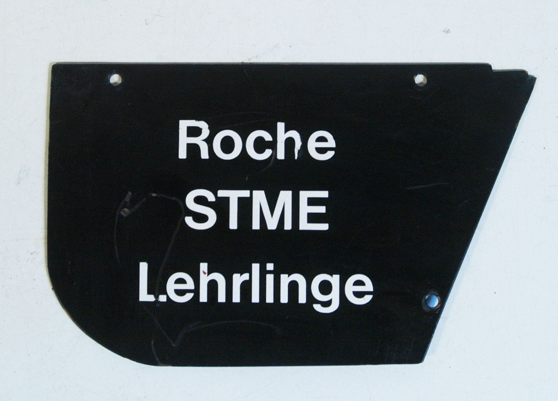 Schilder: Roche Metallschild – Gebraucht aus Herisau von Wisen