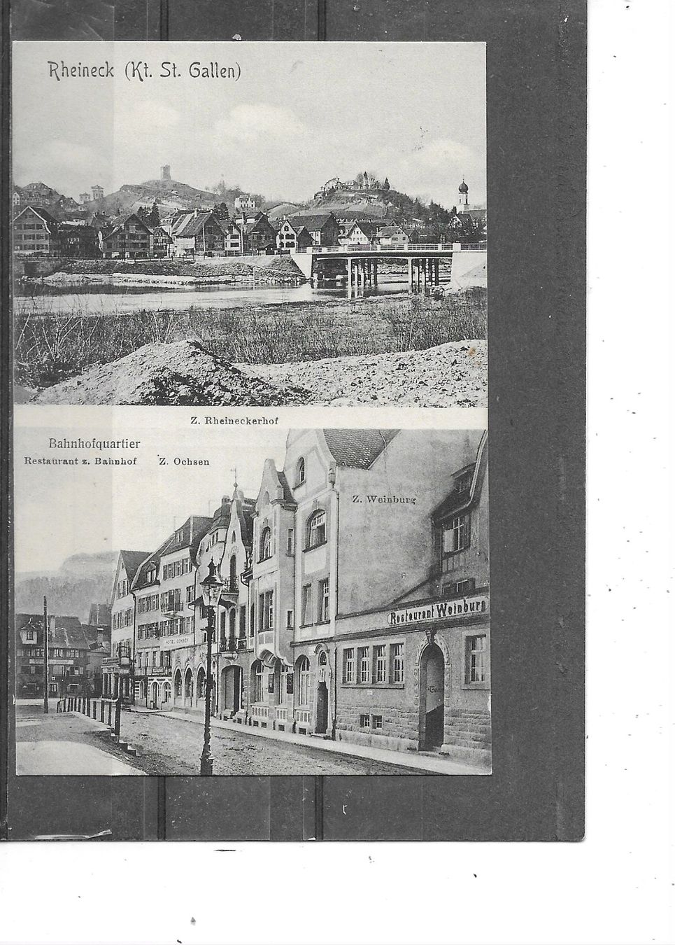 Cartoline postali: SG Rheineck 1912 – Usato da Schocherswil venduto da Wilare