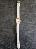 Seiko Quartz weiss mit Lederarmband