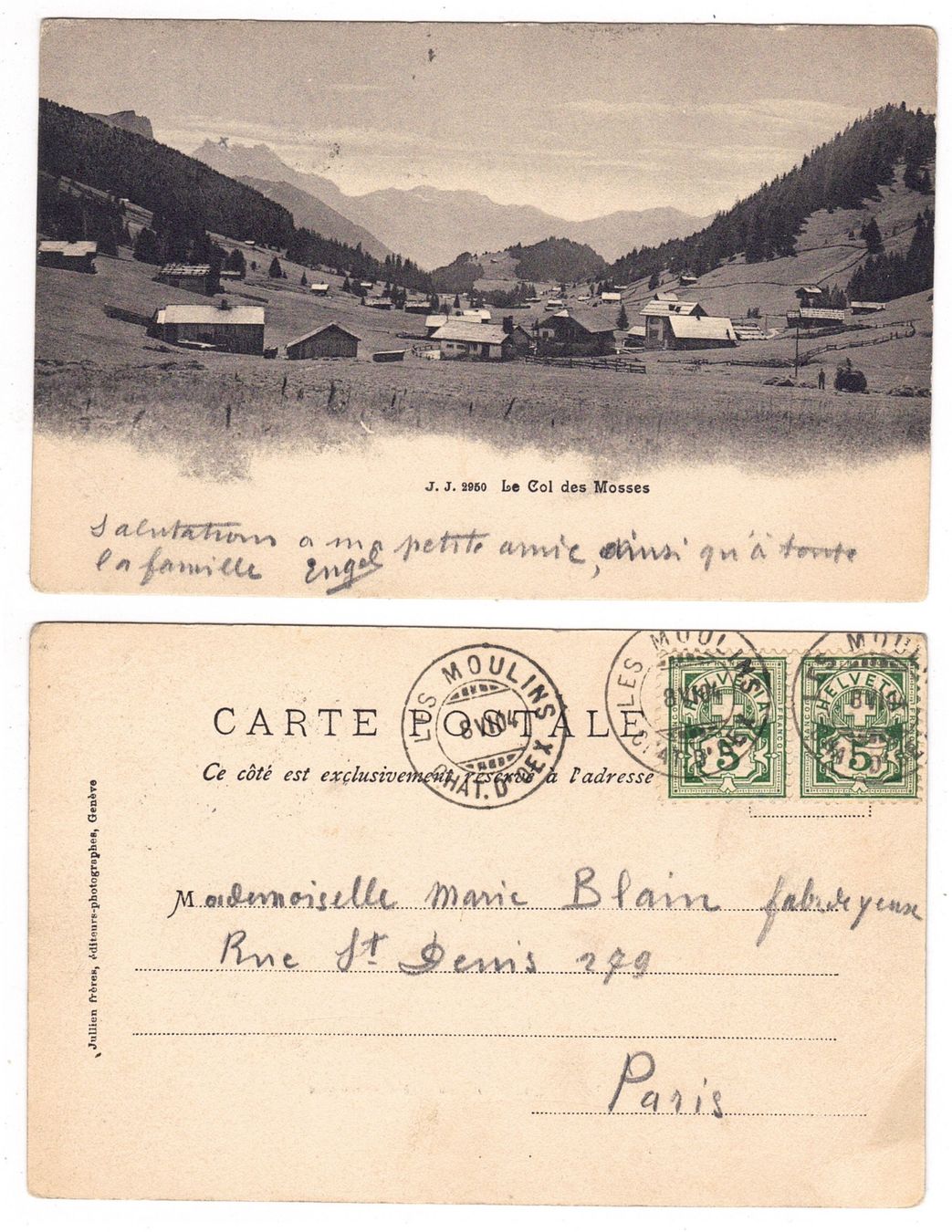 Cartes postales: Ormont-Dessous, Le Col des Mosses – D'occasion à La Tour-de-Peilz par amjust