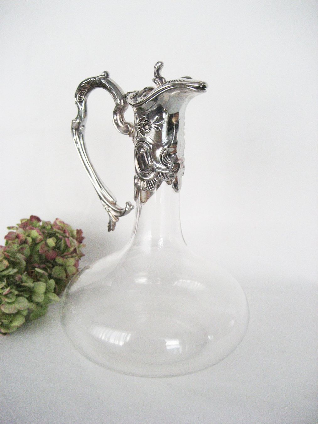 Caraffe: Glaskaraffe Karaffe mit versilberter Montur- Dekanter – Usato da Rieden SG venduto da severem13 1