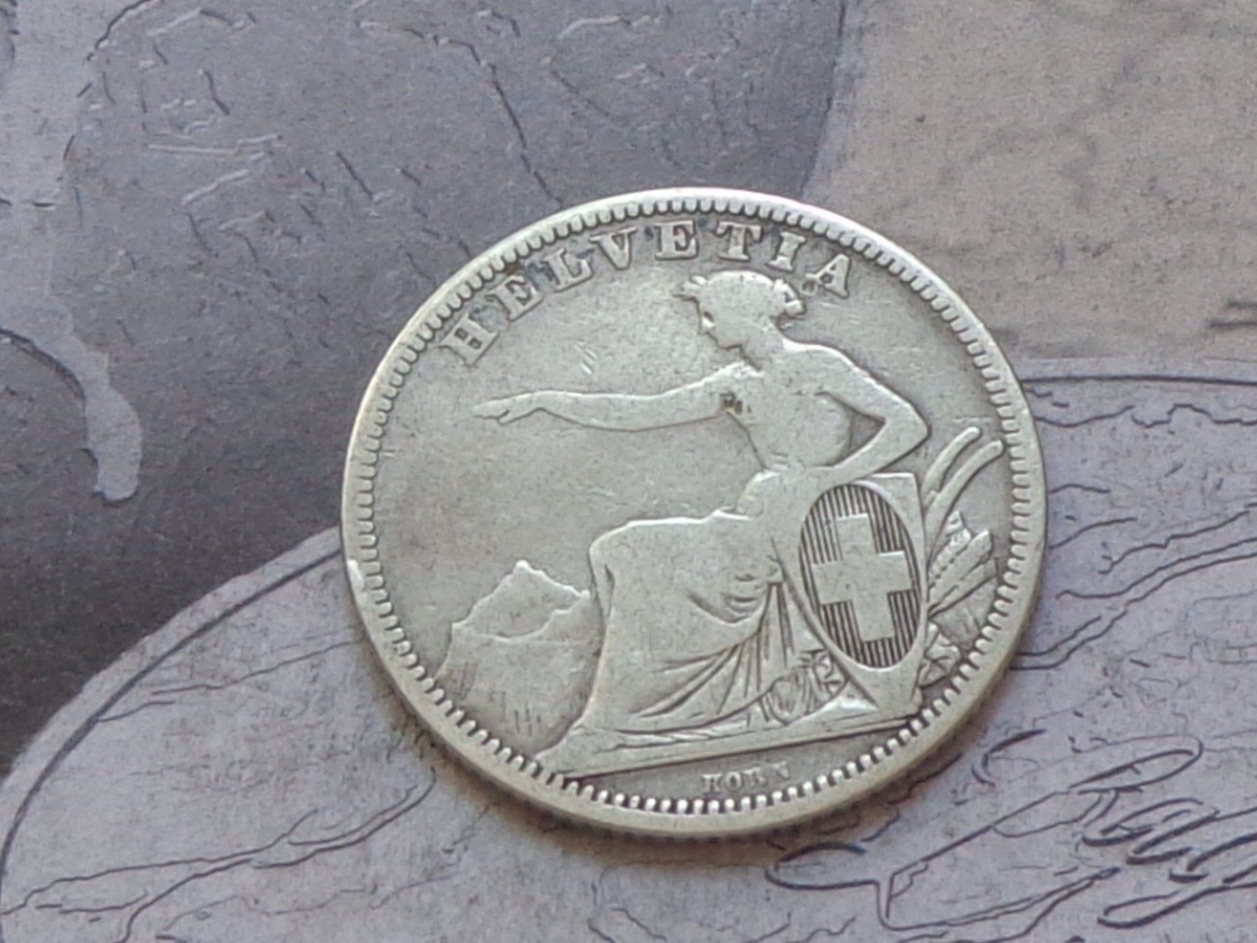 Alle Münzen: 1 Fr. 1861 B - belle pièce – Gebraucht aus Pully von UCA01 1