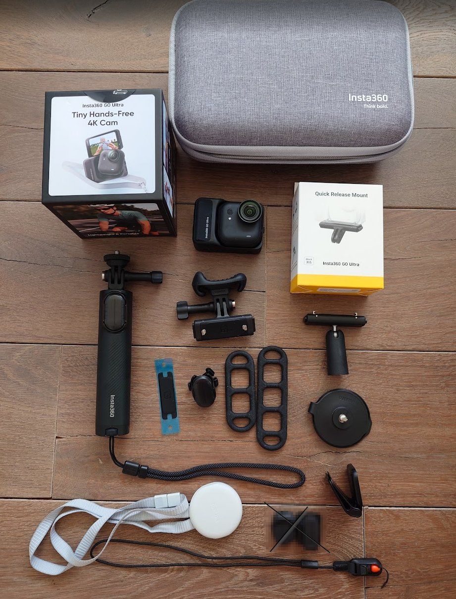 Insta360 Action Cam: Insta360 GO Ultra Creator Black + Flexi Strap Mount + Case – Neu (gemäss Beschreibung) aus Oberhasli von initiation