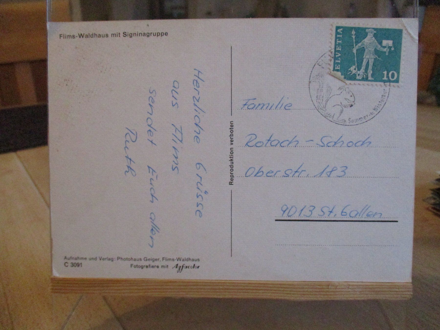 Cartes postales: Flims Waldhaus Postkarte – D'occasion à Felsberg par sanwill 1