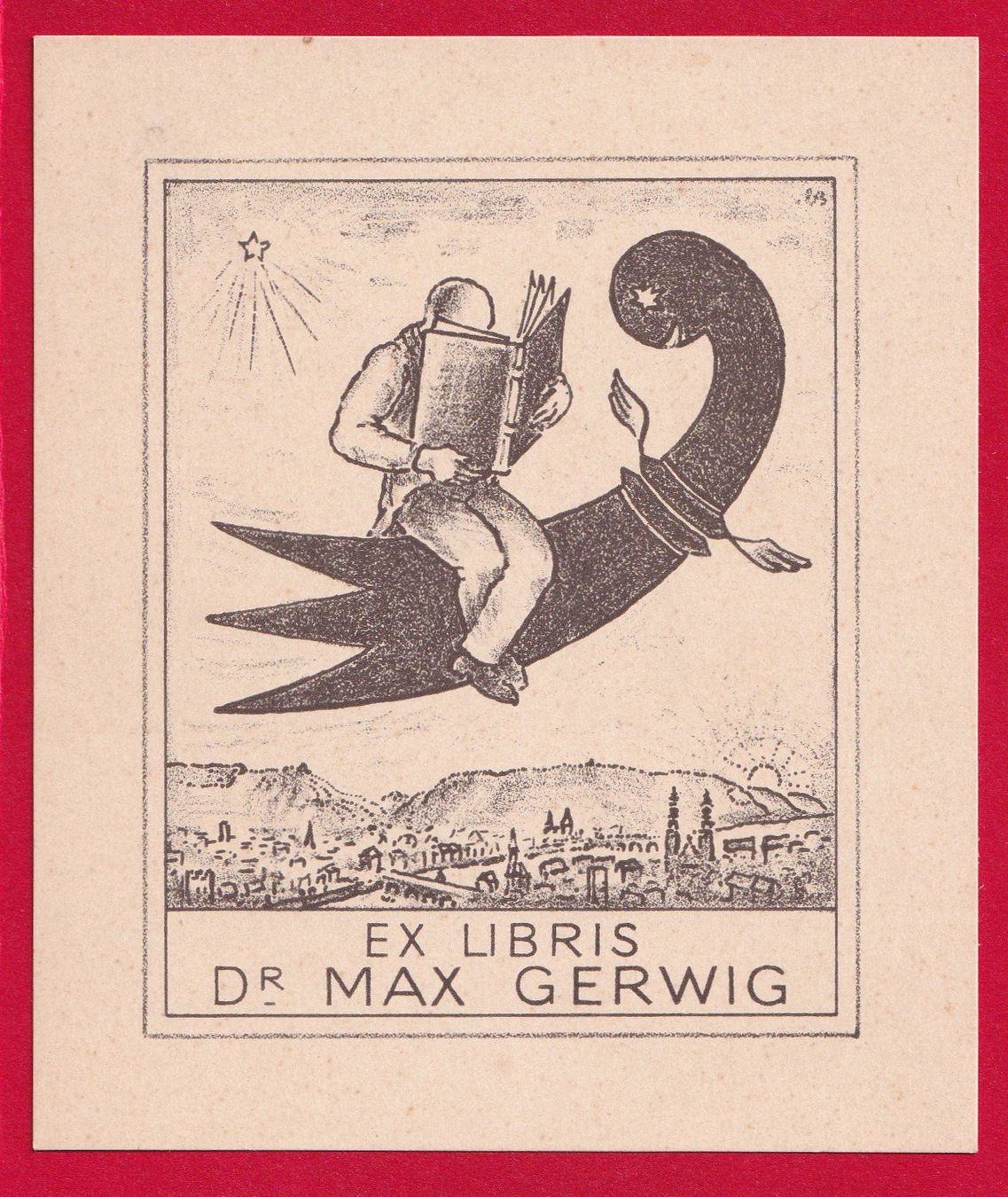 Incisioni: EXLIBRIS BASELSTAB, BASEL, LESENDER, BUCH, MONOGRAMMIERT EB – Usato da Grüningen venduto da Kartensammler