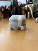 Elefant Figur Stein handgefertigt kleine Groesse Deko