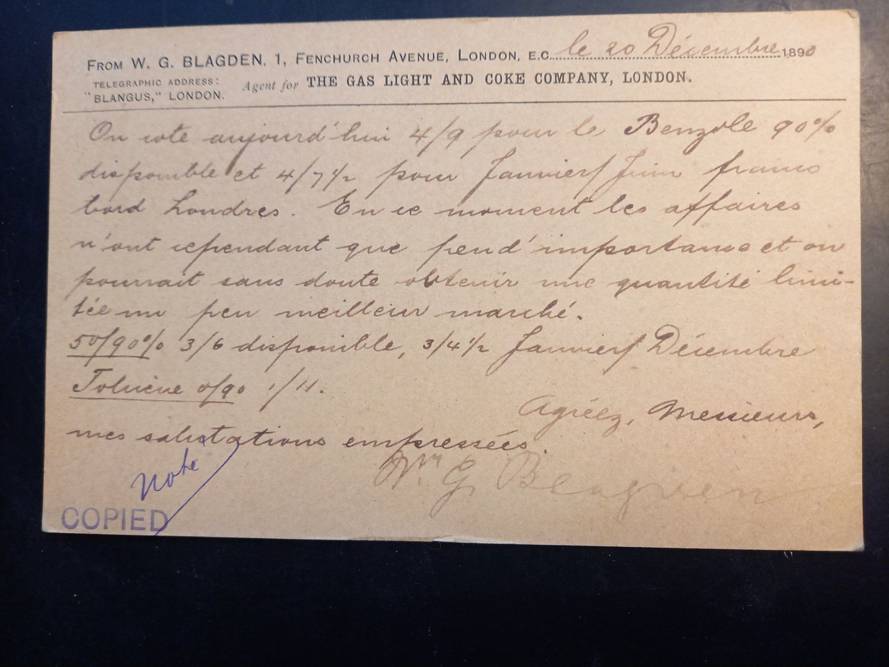 Tutti i francobolli: Karte England, one Penny, 1890 – Usato da Herzogenbuchsee venduto da Herkules9 1