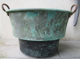 Alte Kupfer Kessel/ Topf/ Blumentopf/ Antik Deko Garten ...