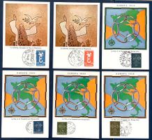 1958-59 Europa Cept Maximumkarten Italien / Luxemburg