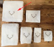 2 Stück Frottee-Badetuch Weiss, 100x150 cm von Pure