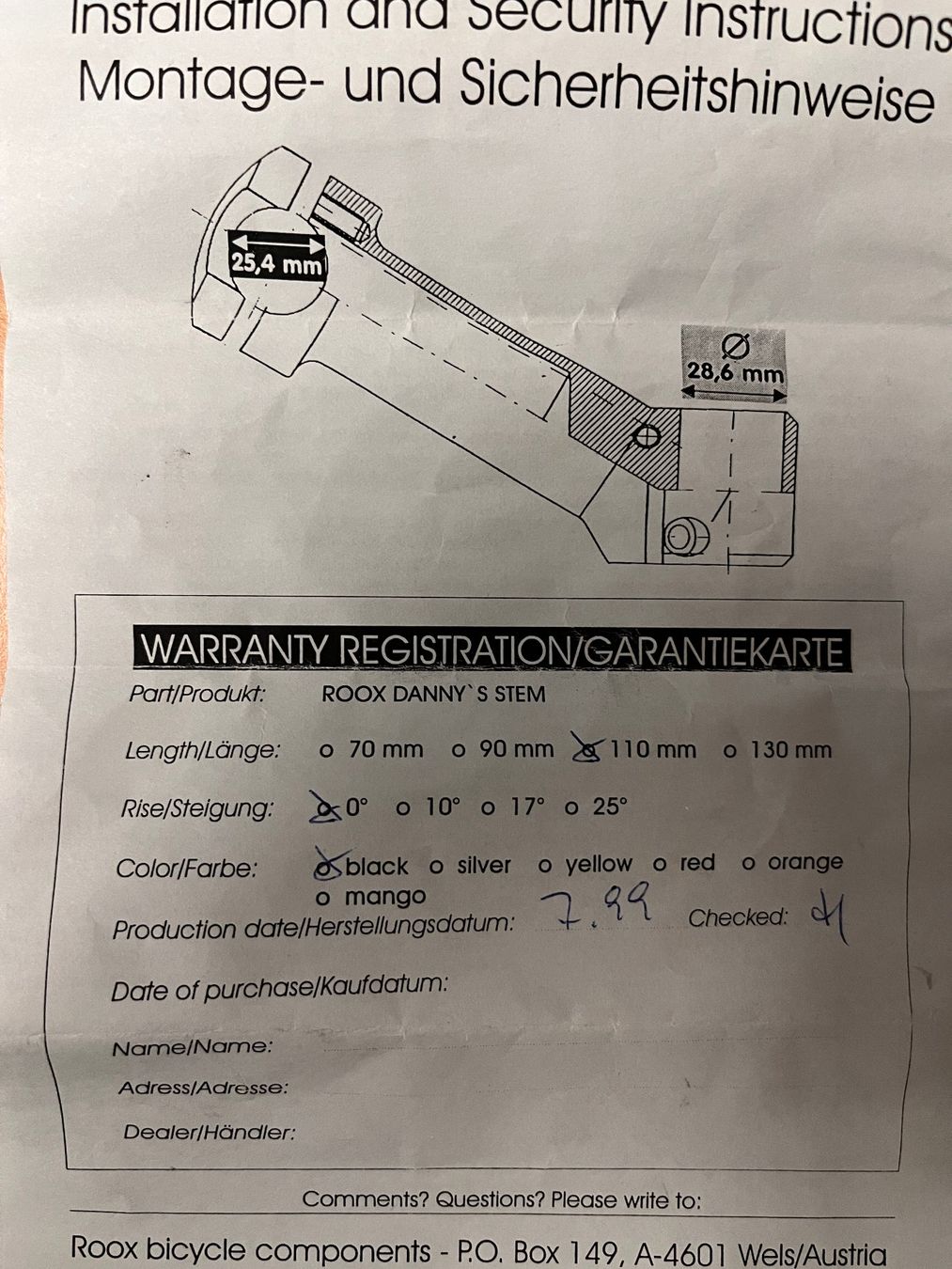 Ersatzteile: Vintage Vorbau Roox Danys Stem gebraucht – Gebraucht aus Zürich von Vertrider 5