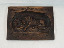 Löwendenkmal Luzern, Wandbild, Holz Schnitzerei