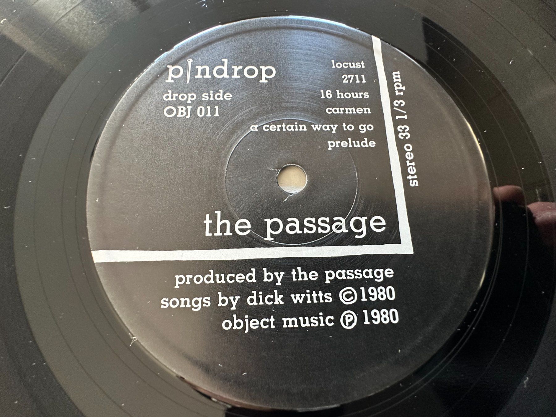 Schallplatten: THE PASSAGE LP PINDROP – Gebraucht aus Sion von jaipur1401 3