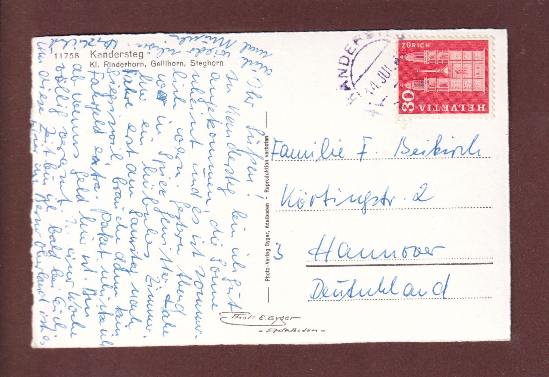 Cartes postales: KANDERSTEG – D'occasion à Pully par nicecards 1