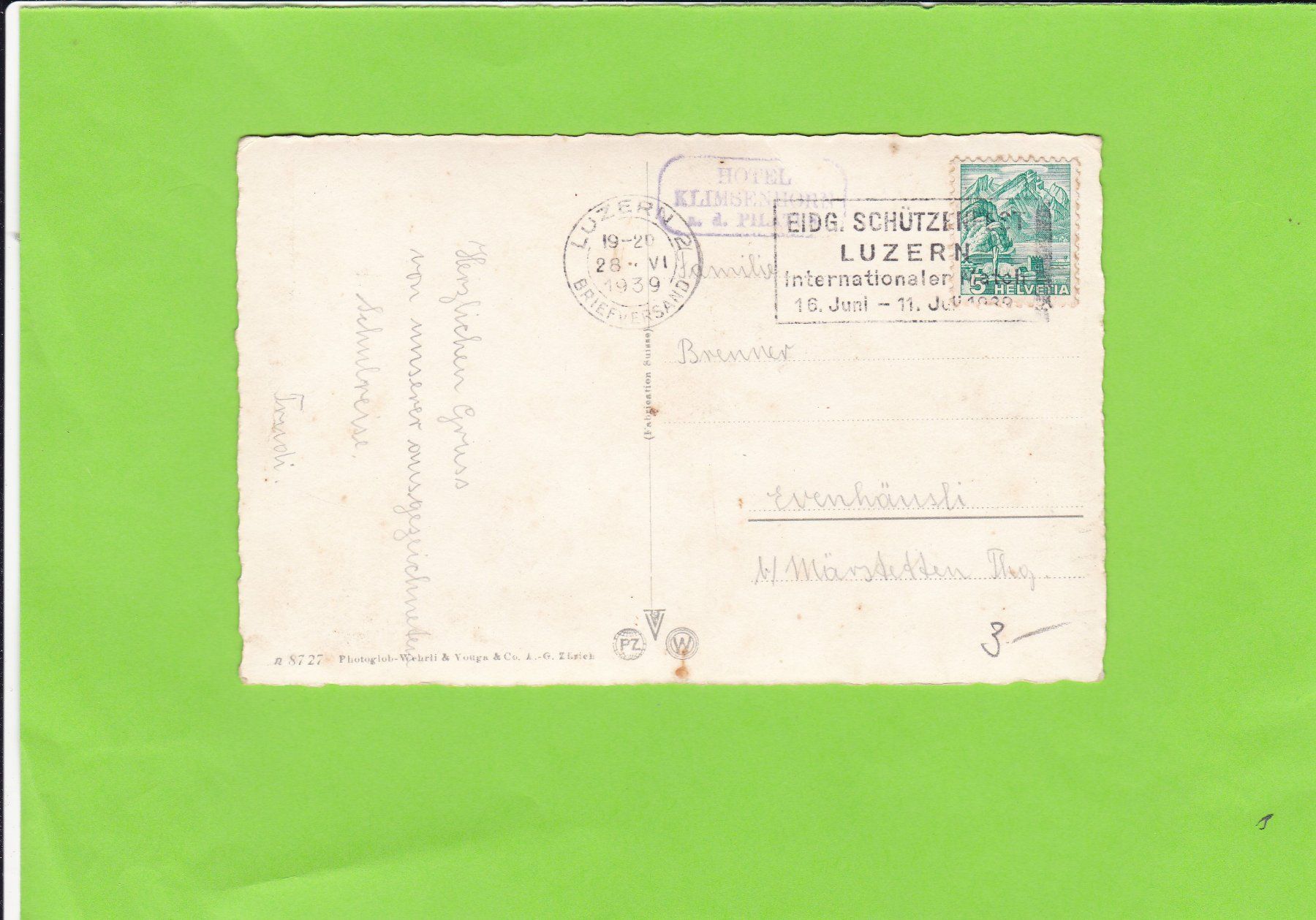 Cartoline postali: Blick auf Pilatus – Usato da St. Peterzell venduto da neckertal 1