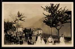 Foto-AK Crans-Montana, Prozessionszug au