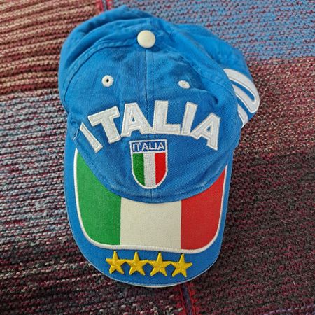 Vintage Italien Cap / Basecap mit Nummer 10, Sommer, blau
