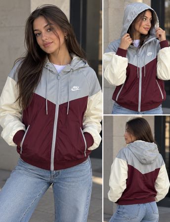 Nike Windrunner Jacke rot weiss grau Grösse S gebraucht