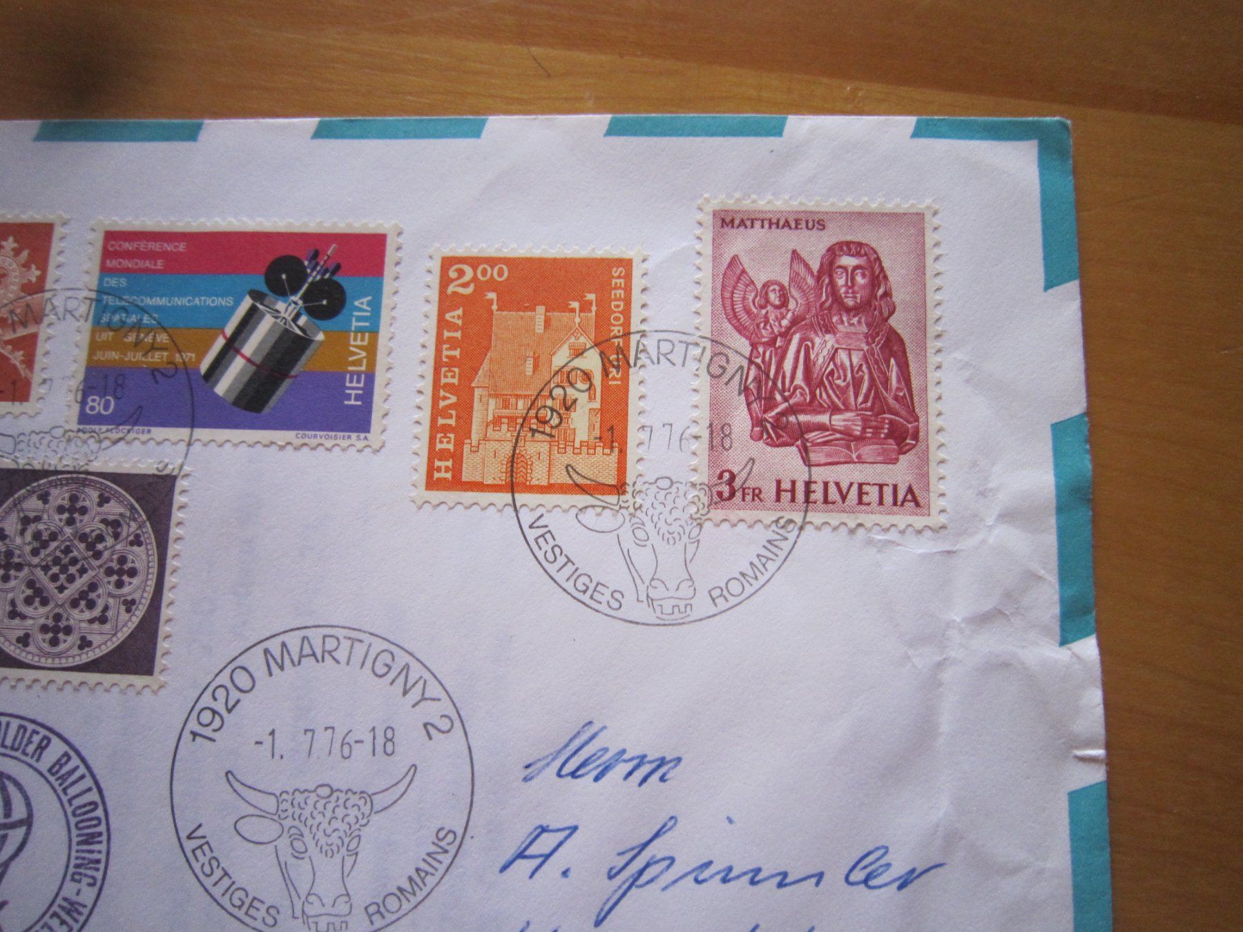 Tutti i francobolli: Ballonposto 1976 Stempel MARTIGNY – Usato da Giubiasco venduto da sal_9j6w 2