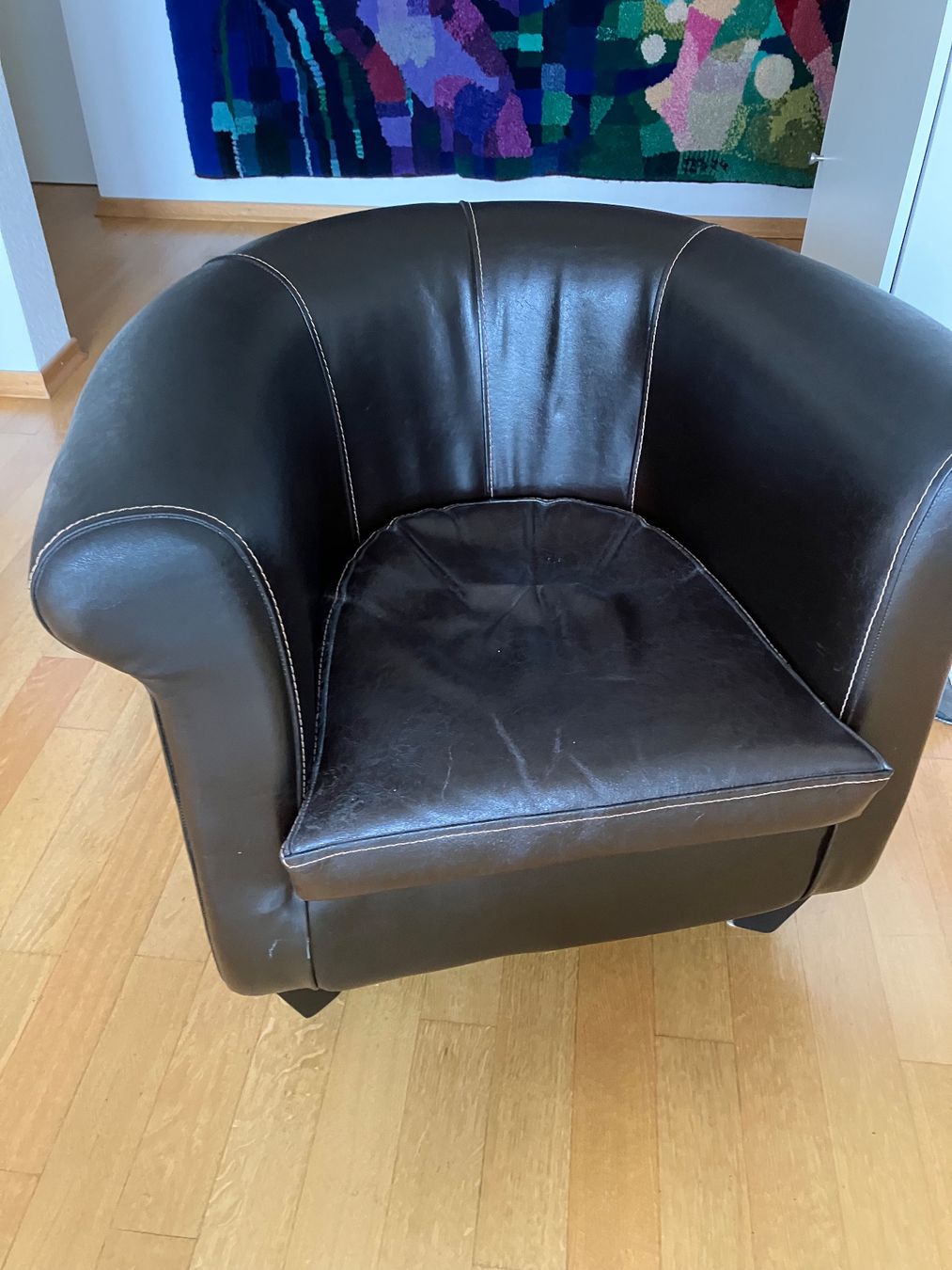 Sessel: Clubsessel, Kunstleder – Gebraucht aus Winterthur von Seepferdchen63