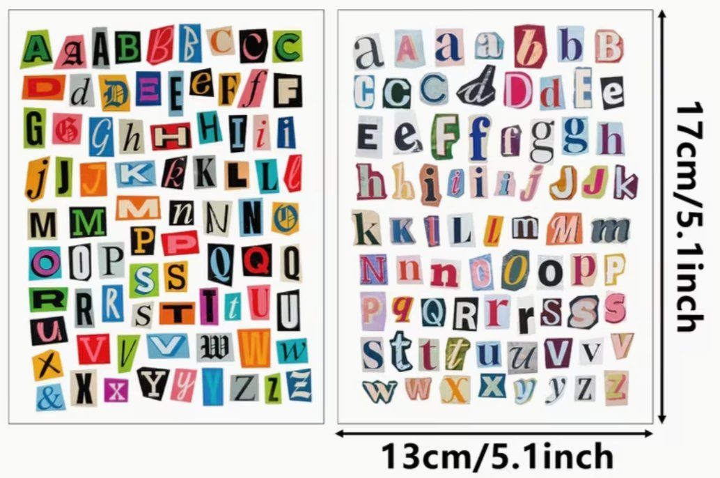 Sticker: Sticker Aufkleber Buchstaben 284 Stk. – Nuovo e nell'imballaggio originale da Dintikon venduto da Vexi 1