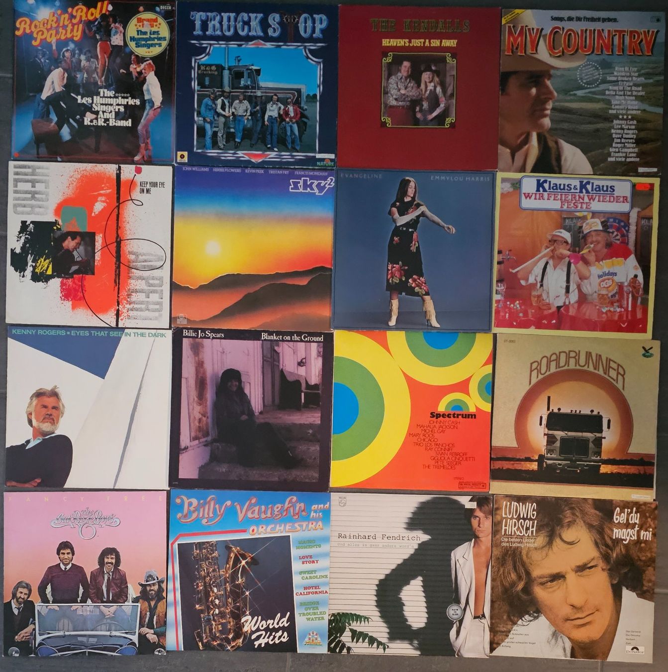 Schallplatten: Set mit 84 Vinyl Pop / Country / Rock – Gebraucht aus Wahlen b. Laufen von Cg10 4