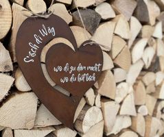 Edelrost Herz „S’isch di Wäg“