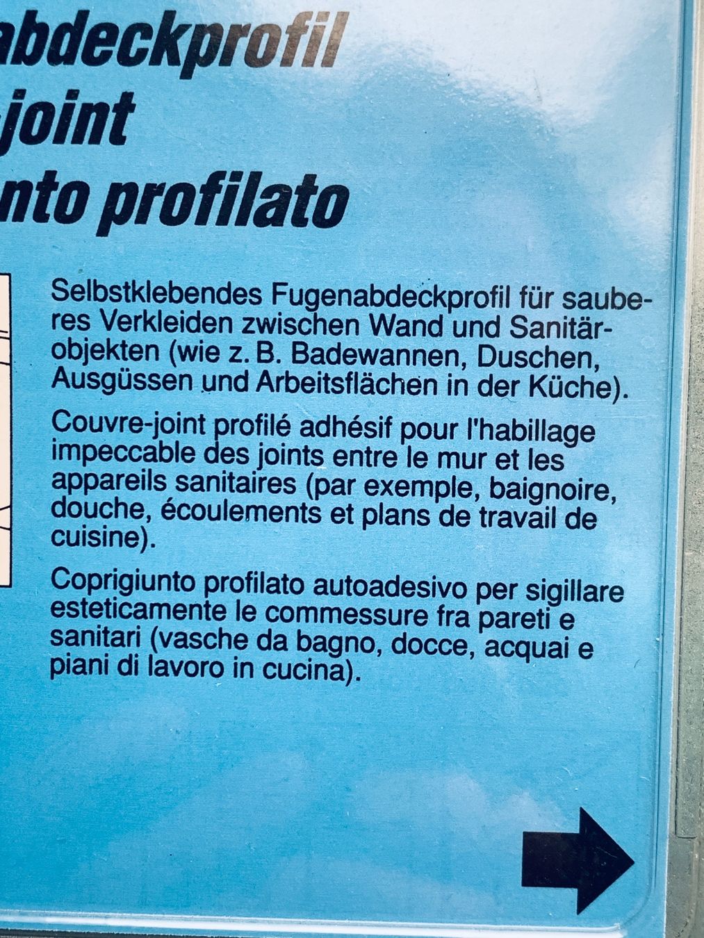 Sanitär: Selbstklebendes Fugenabdeckprofil, 3,5 m – Neu und originalverpackt aus Bern von Flora.Sonea 2