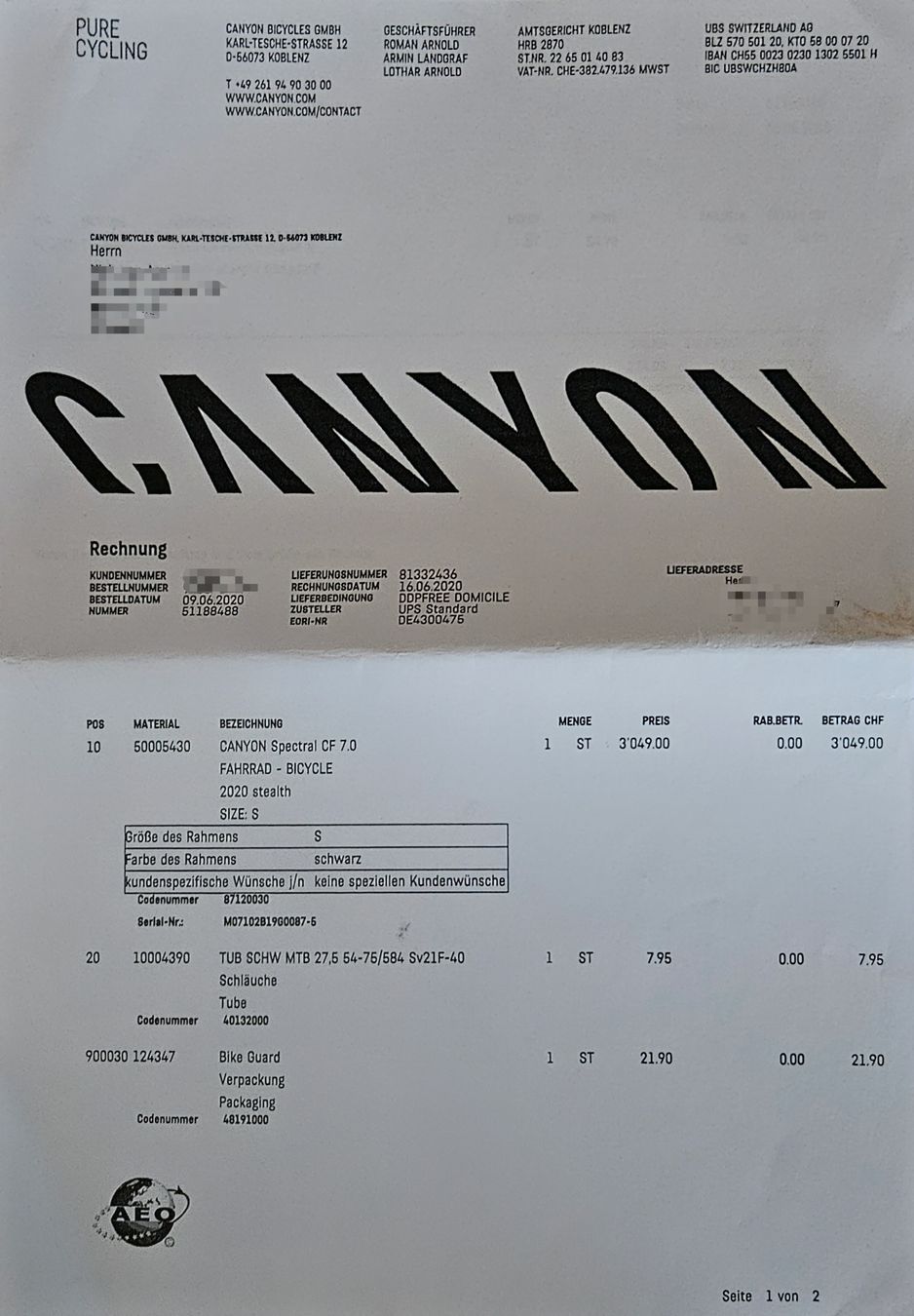 Canyon Velos: Canyon Spectral CF 7.0 – Gebraucht aus Schlieren von nie_6kyv 2