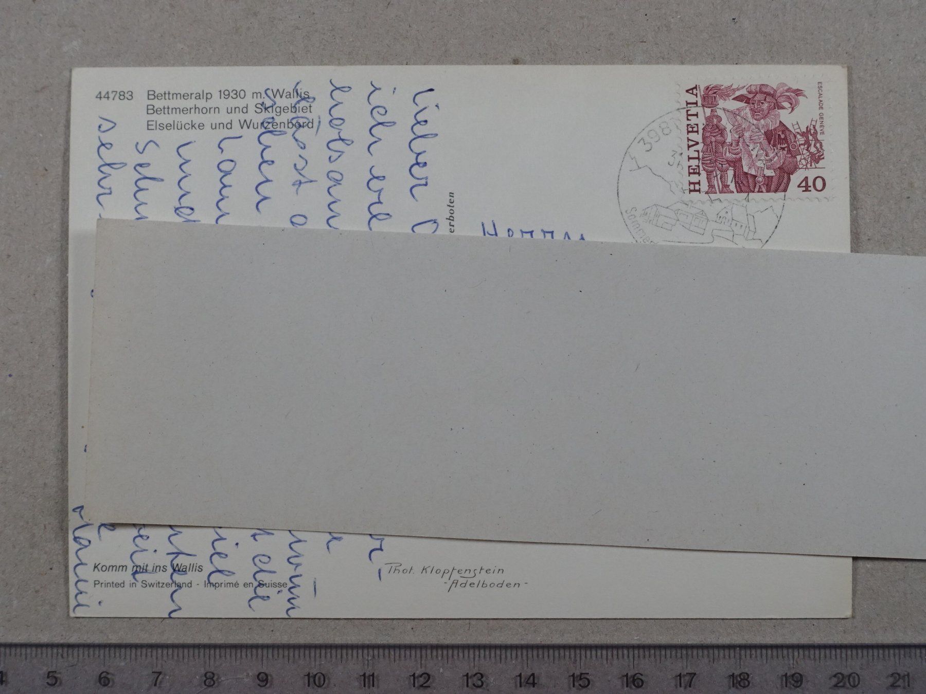 Cartoline postali: Bettmeralp, 1979 – Usato da Lenzburg venduto da fh1 1