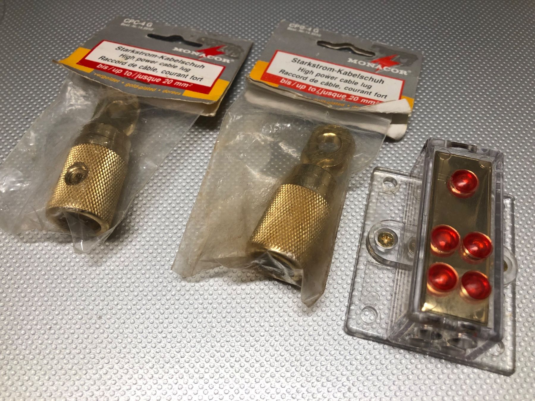 Stromzufuhr: Monacor Kabelschuhe und Stromverteilerblock – Neu (gemäss Beschreibung) aus Neerach von Arbimus 8
