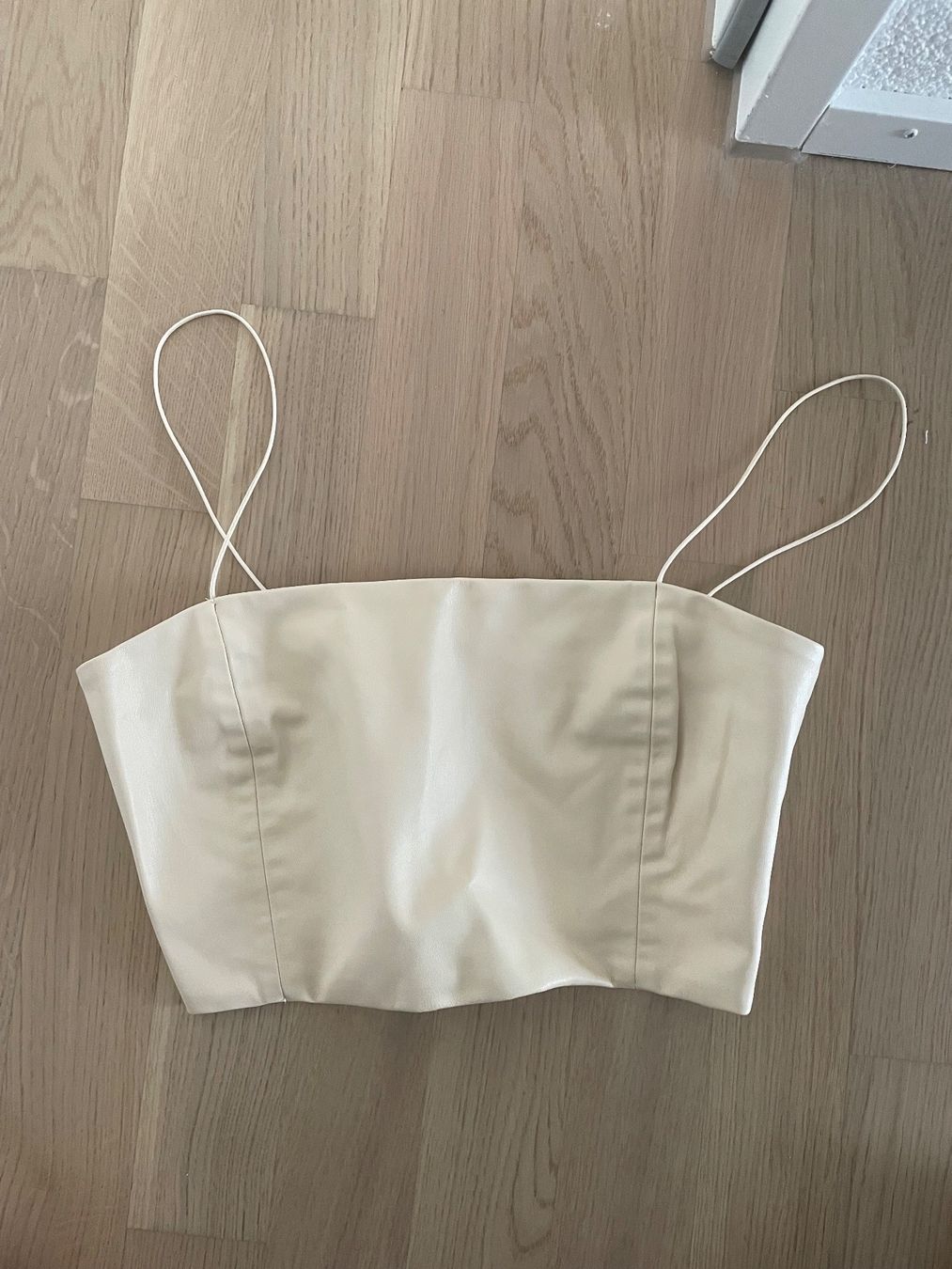 Tops: Faux Leather Beige Top size S – Neu (gemäss Beschreibung) aus Glattpark(Opfikon) von der_dh8z 1