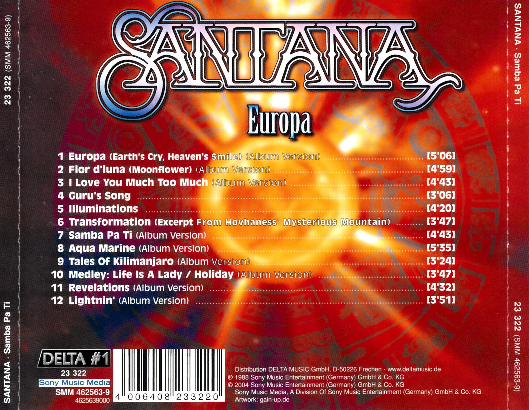 CD: SANTANA - EUROPA (CD) – Usato da Hedingen venduto da Studers 1