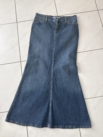 Langer Jeansrock