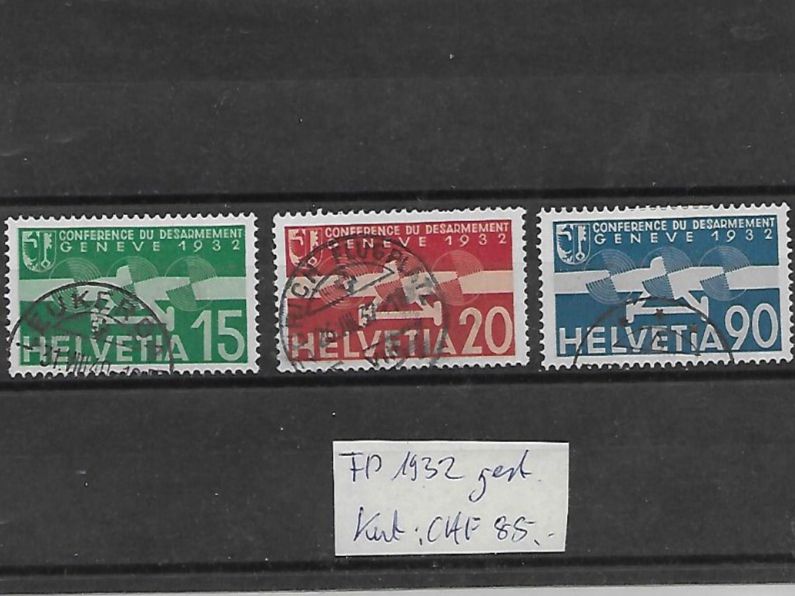 Tutti i francobolli: FP 1932 gest. Kat: CHF 85.- – Usato da Basel venduto da Ilp
