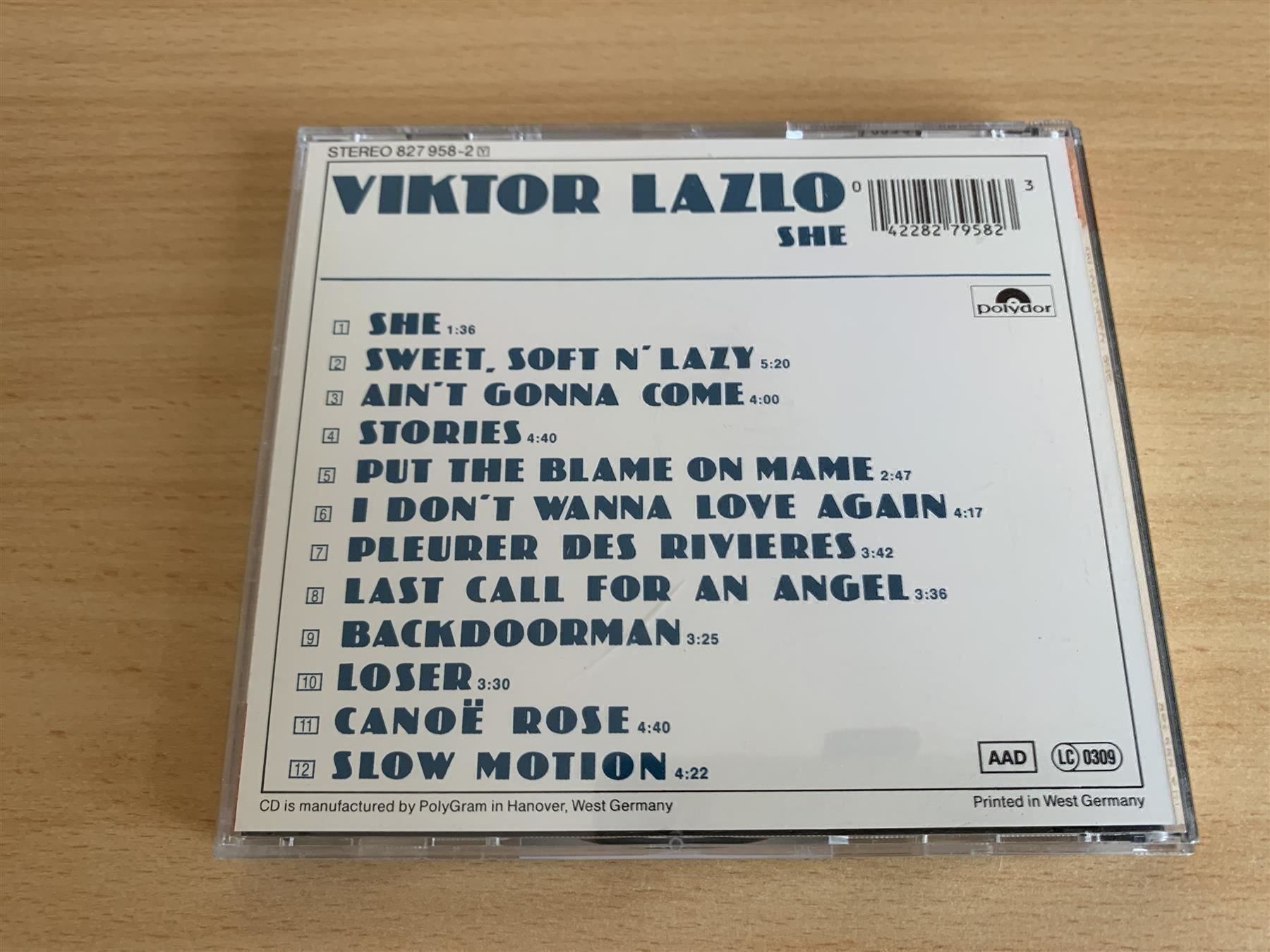 CD: Viktor Lazlo – She – Usato da Rikon im Tösstal venduto da Alpenmutz 1