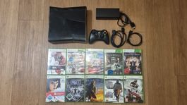 Xbox 360 Slim Konsole 300GB mit 10 Spiele und Zubehöre