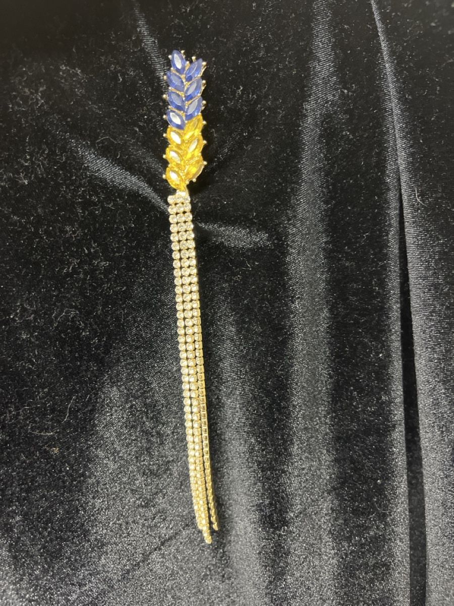 Broches & Aiguilles: Weizenährenbrosche blau/gelb, 25 cm Neu – Neuf avec emballage d'origine à Möhlin par mil_h55x 6