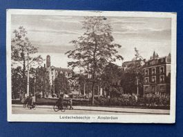 Alte Ansichtskarte Leidscheboschje Amsterdam, 1926 Velo !