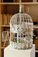Vogelhaus aus Metall, Vintage