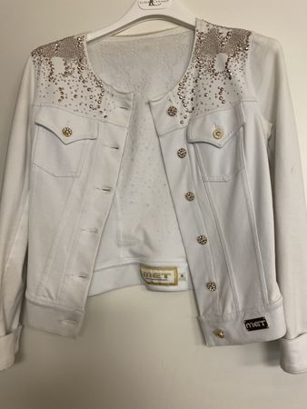 White rhinestone jacket, size S