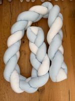 Nestchenschlange Jersey geflochten 300 cm weiß / Aqu